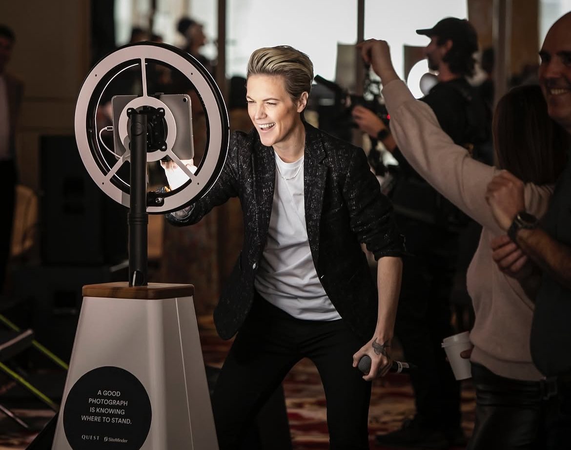 Robo Booth operator at a corporate branded event
